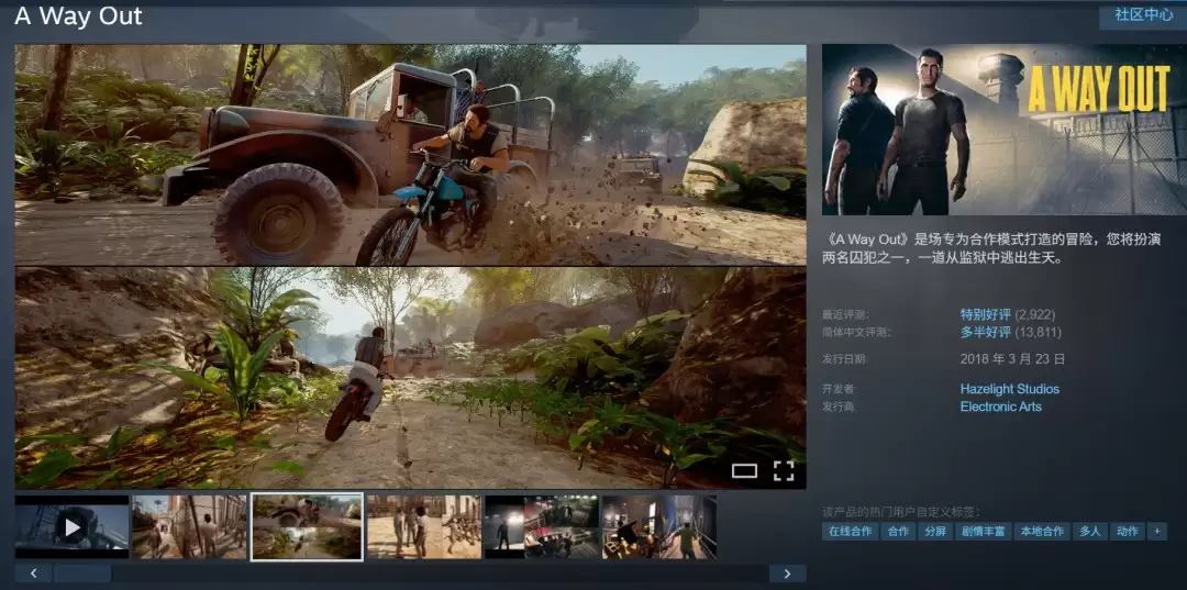 Hazelight游戏销量突破5000万 《双人成行》超3000万