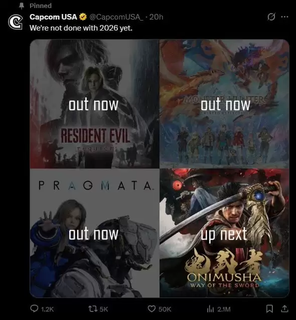 卡普空2026年Steam收入已破3.8亿美元 新IP《识质存在》整顿3A游戏市场