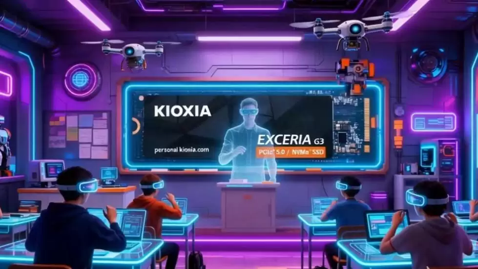 AI创意作品展示：工业风与光影结合的存储设备特写