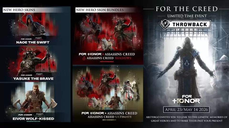 《荣耀战魂》官宣联动《刺客信条》 多位刺客加入！