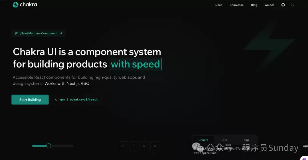 Chakra UI 官网截图