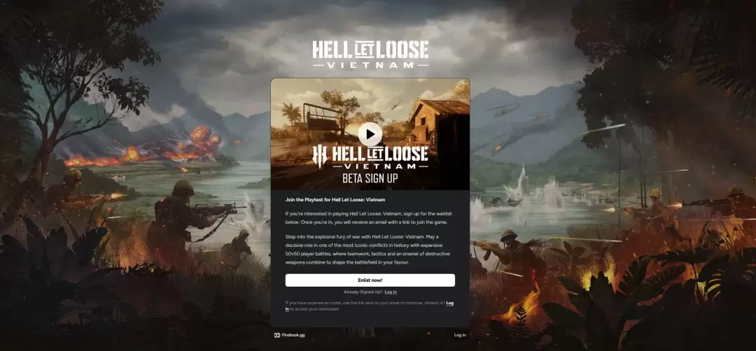 《人间地狱：越南》Beta测试开放注册 官方回应连接错误问题