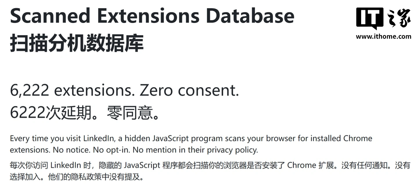 微软领英 LinkedIn 被指未经许可，扫描浏览器扩展构建用户画像