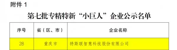 特斯联获评国家级专精特新“小巨人”企业，迈入国家级标杆行列