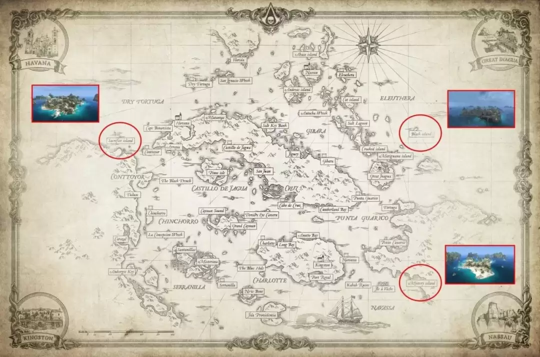 《刺客信条：黑旗 记忆重置》地图泄露 规模远超原作 包含3座DLC岛屿不收费