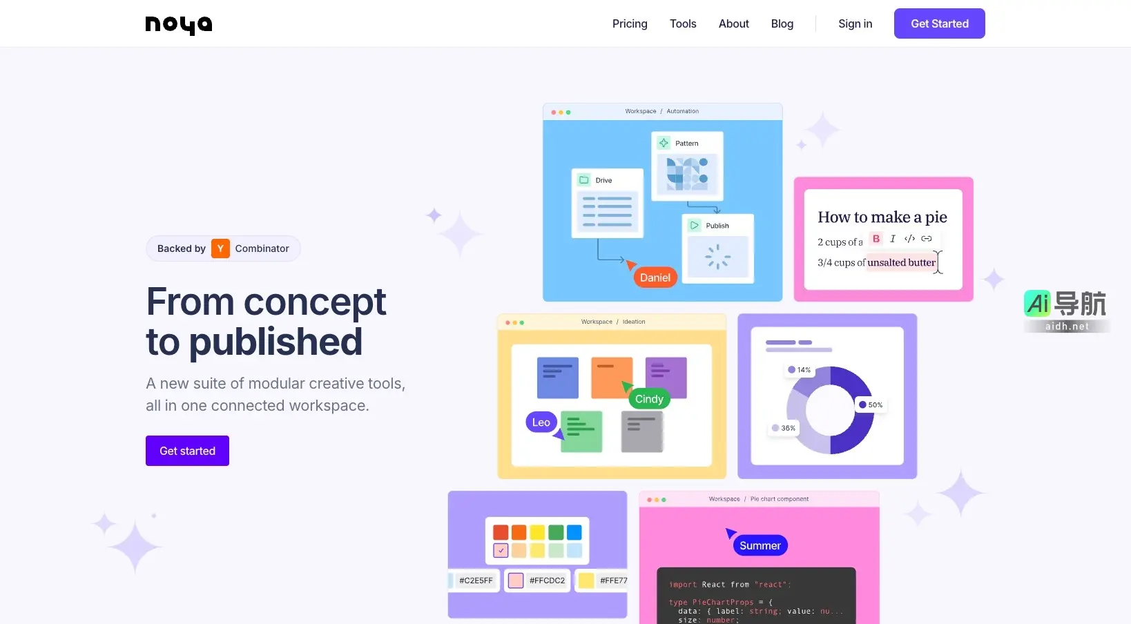 Noya 提供一套模块化创意工具，助力快速构建和持续迭代产品