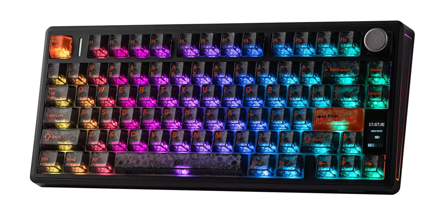 EPOMAKER TH80 V2 系列三模机械键盘发售：PRO 款配备 1.06 英寸彩屏