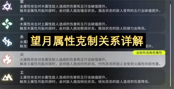 望月属性克制关系详解