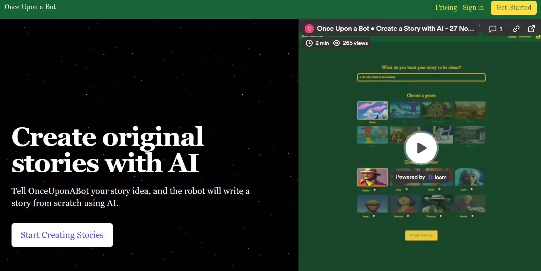 AI写作助手“Once Upon A Bot”怎么样？