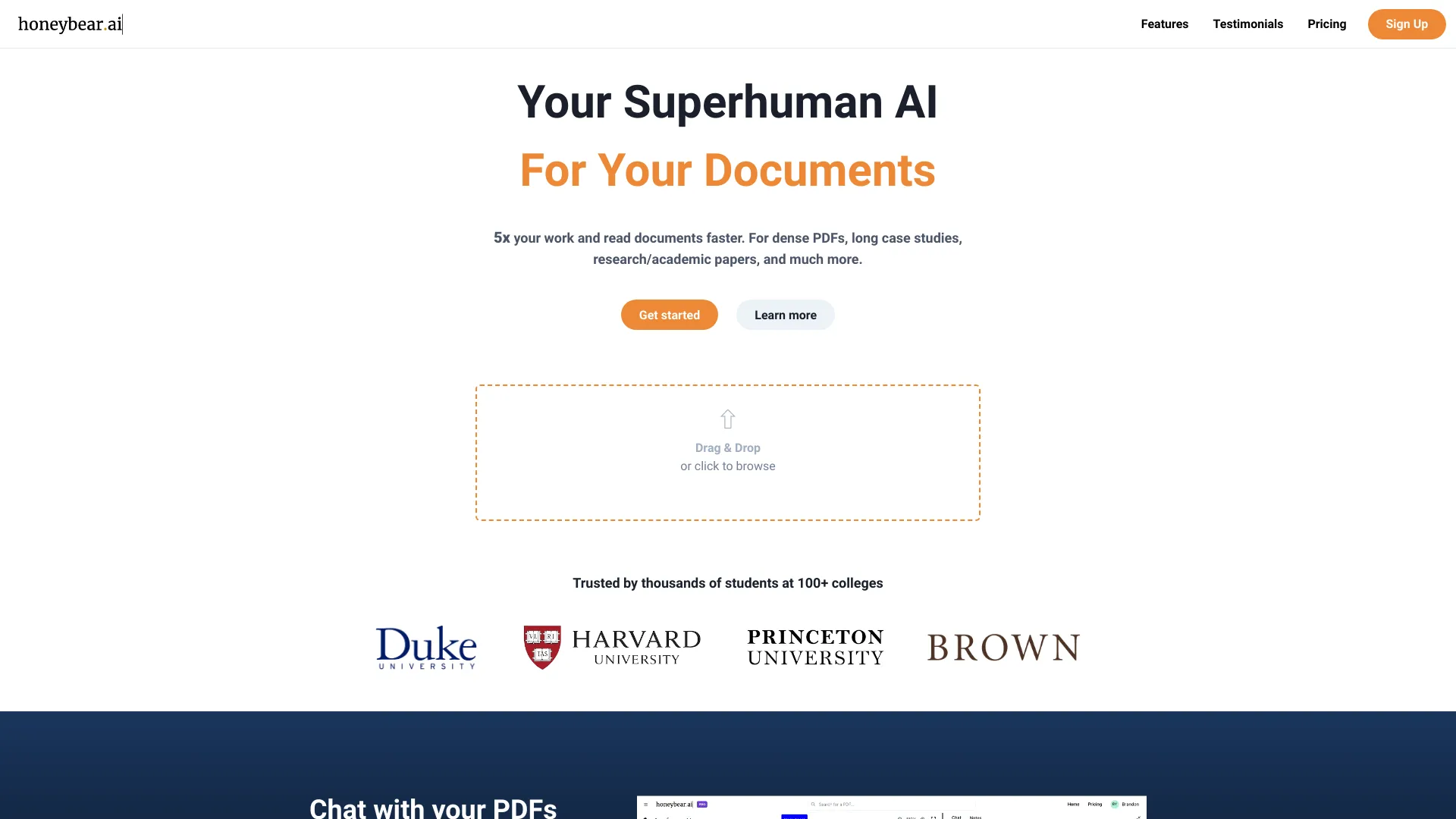 Honeybear.ai- PDF、视频和文档的AI助手