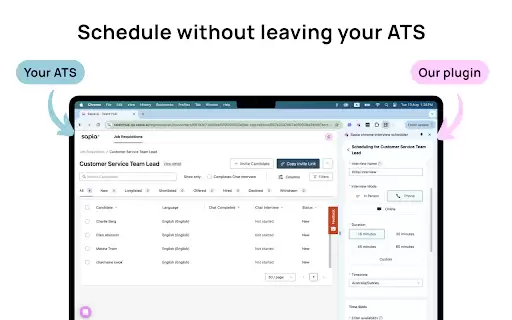 Interview Scheduling by Sapia.ai (Beta)- 简化和优化面试调度的插件
