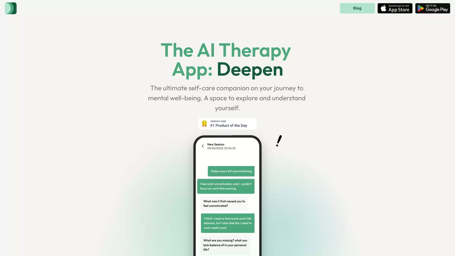 Deepen- 用于心理健康的AI治疗与咨询平台