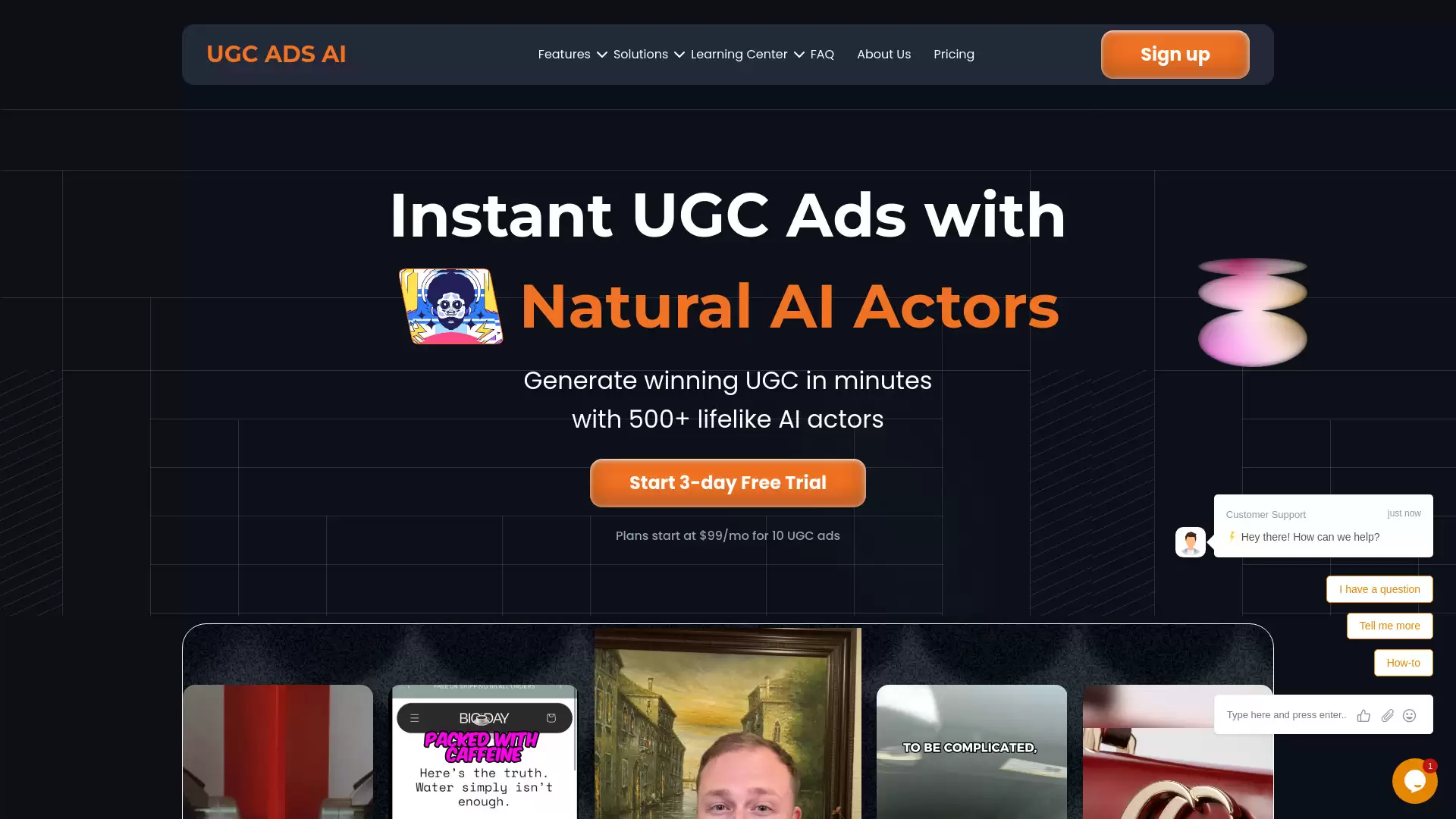UGC Ads AI- 一个快速且经济实惠的UGC视频广告生成AI平台